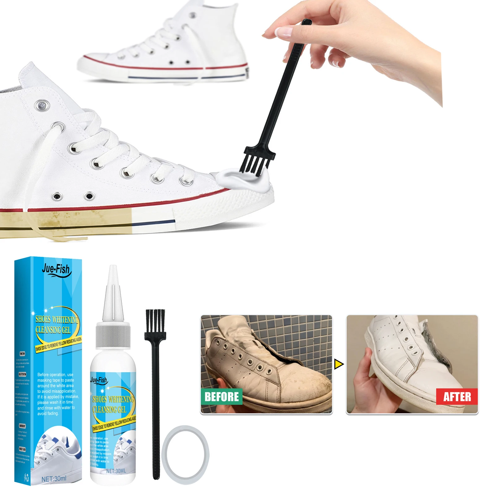 Sneaker Cleaner - هلام تنظيف الأحذية البيضاء ، مزيل