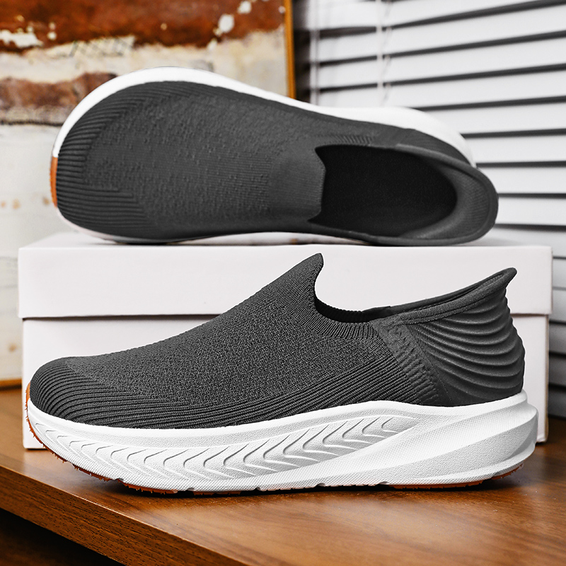 Sneaker Box - أحذية رجالية بدون رباط، مقاسات كبيرة،